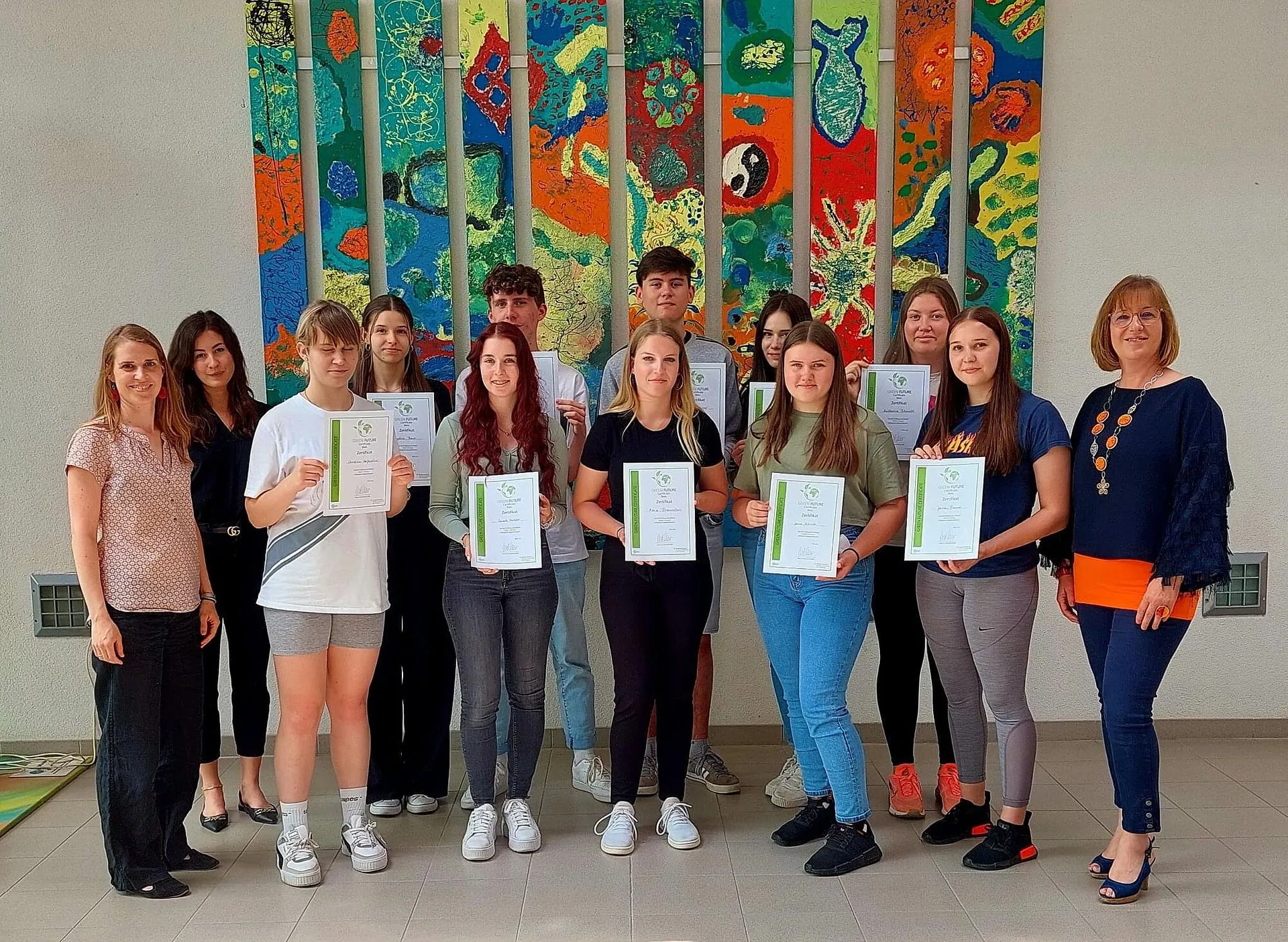 Klasse mit dem Green-Future-Zertifikat
